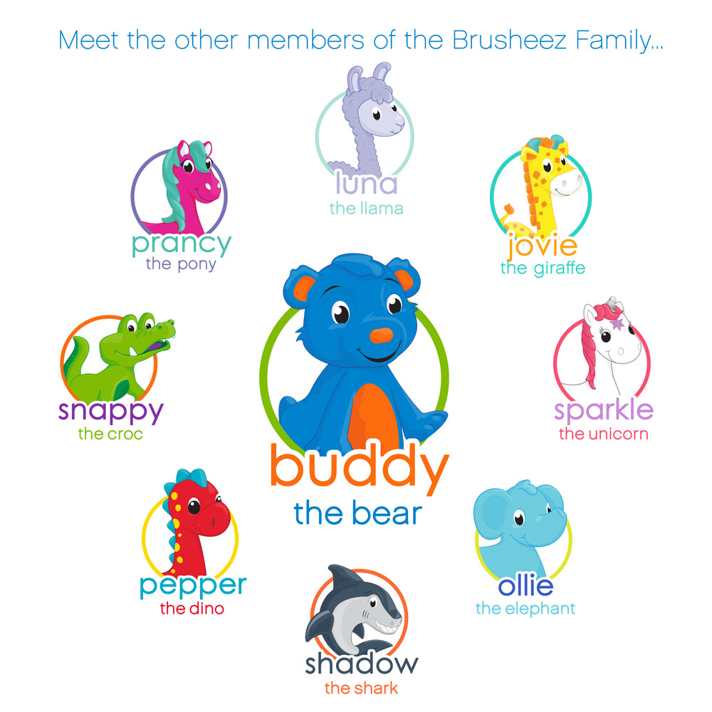 Brusheez Replacement Brush Heads 2 Pack - Buddy the Bear