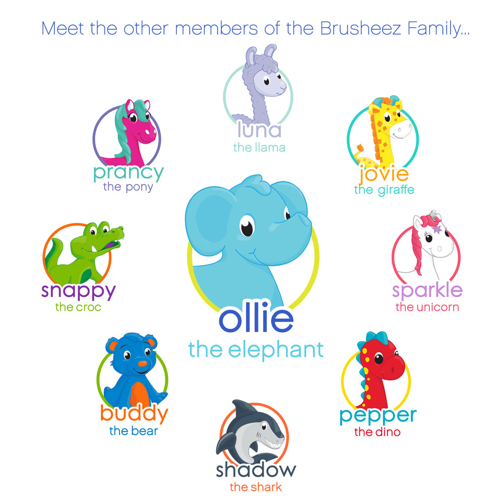 Replacement Brush Heads 2 Pack - Ollie the Elephant | Brusheez®