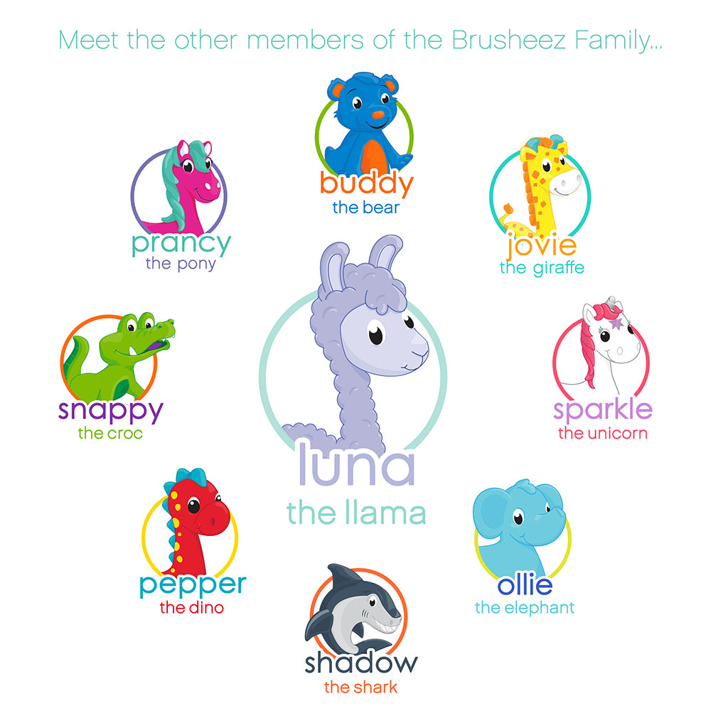 Replacement Brush Heads 2 Pack -  Luna the Llama | Brusheez®